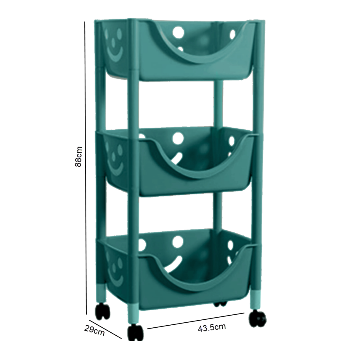 Organizador Multifuncional Carita Feliz de 3 Niveles Verde