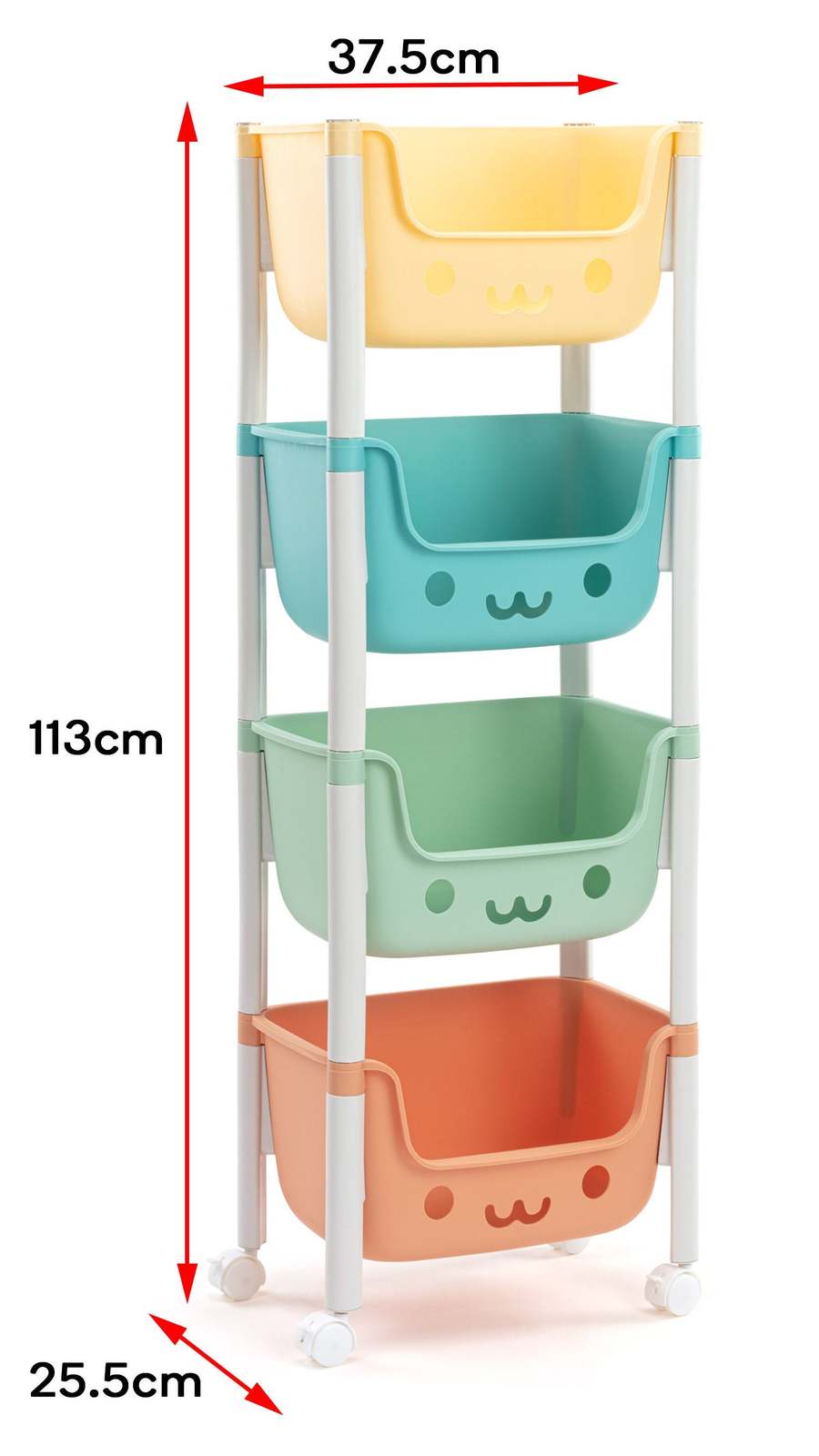 Organizador Multifuncional Carita Kawaii Abierto de 4 Niveles