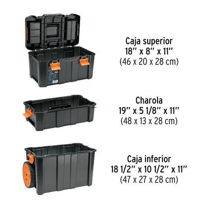 Caja de Herramientas Truper 102644: Movilidad y Organización 3 en 1