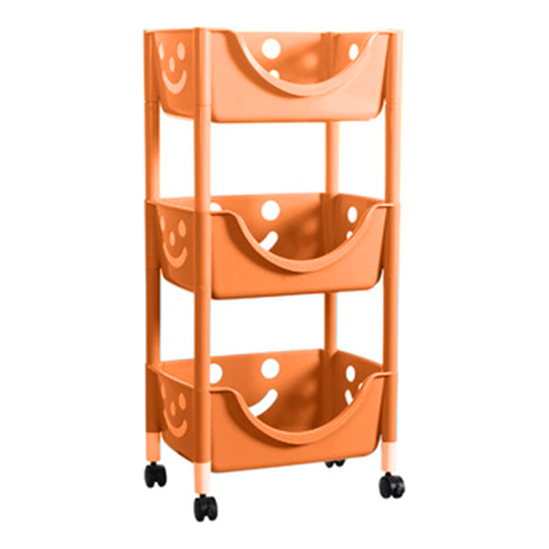 Organizador Multifuncional Carita Feliz de 3 Niveles Naranja