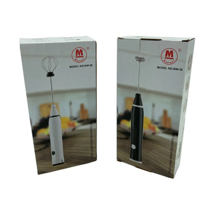 Mini batidora eléctrica espumador de mano portátil recargable con dos accesorios / bw-36 negro Cod BTM1001N