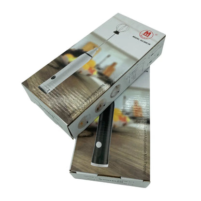 Mini batidora eléctrica espumador de mano portátil recargable con dos accesorios / bw-36 negro Cod BTM1001N