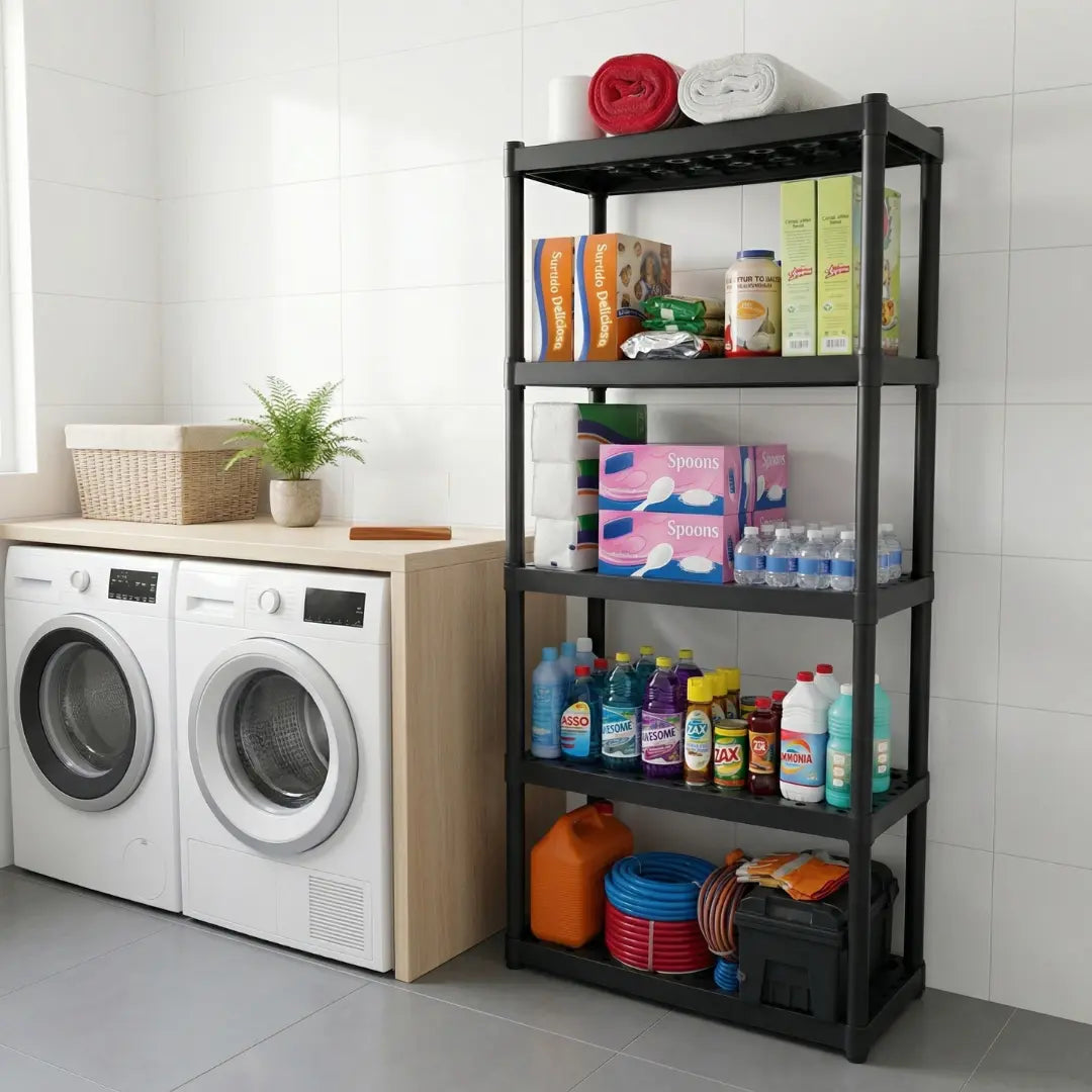 Estante de Plástico de 5 Repisas Marca Truper 19943 Uso Rudo