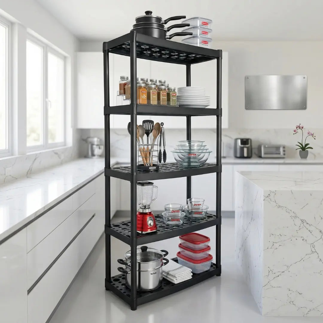 Estante organizador Truper 19943 de 5 repisas fabricado en polipropileno de alta resistencia Truper 19943.