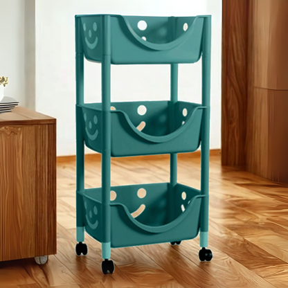 Organizador Multifuncional Carita Feliz de 3 Niveles Verde