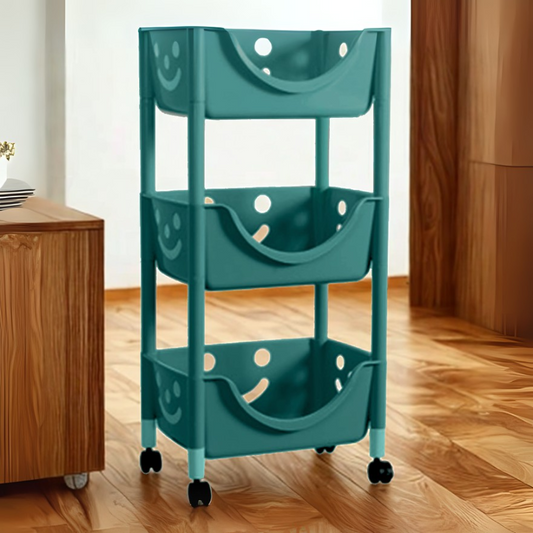 Organizador Multifuncional Carita Feliz de 3 Niveles Verde