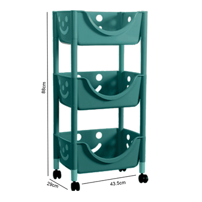 Organizador Multifuncional Carita Feliz de 3 Niveles Verde