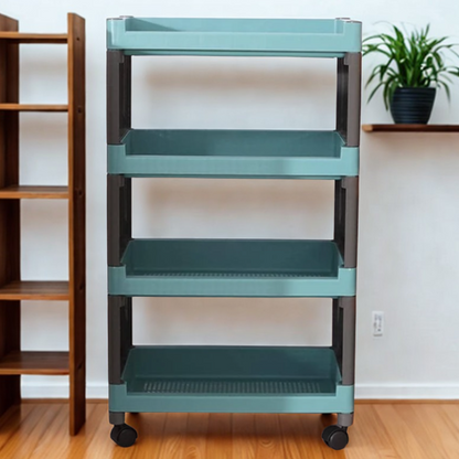 Organizador de Plástico Rectangular de 4 niveles Turquesa